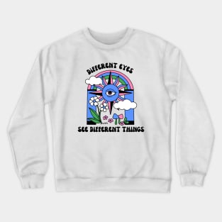 Different Eyes See Different Things / Yellow Crewneck Sweatshirt